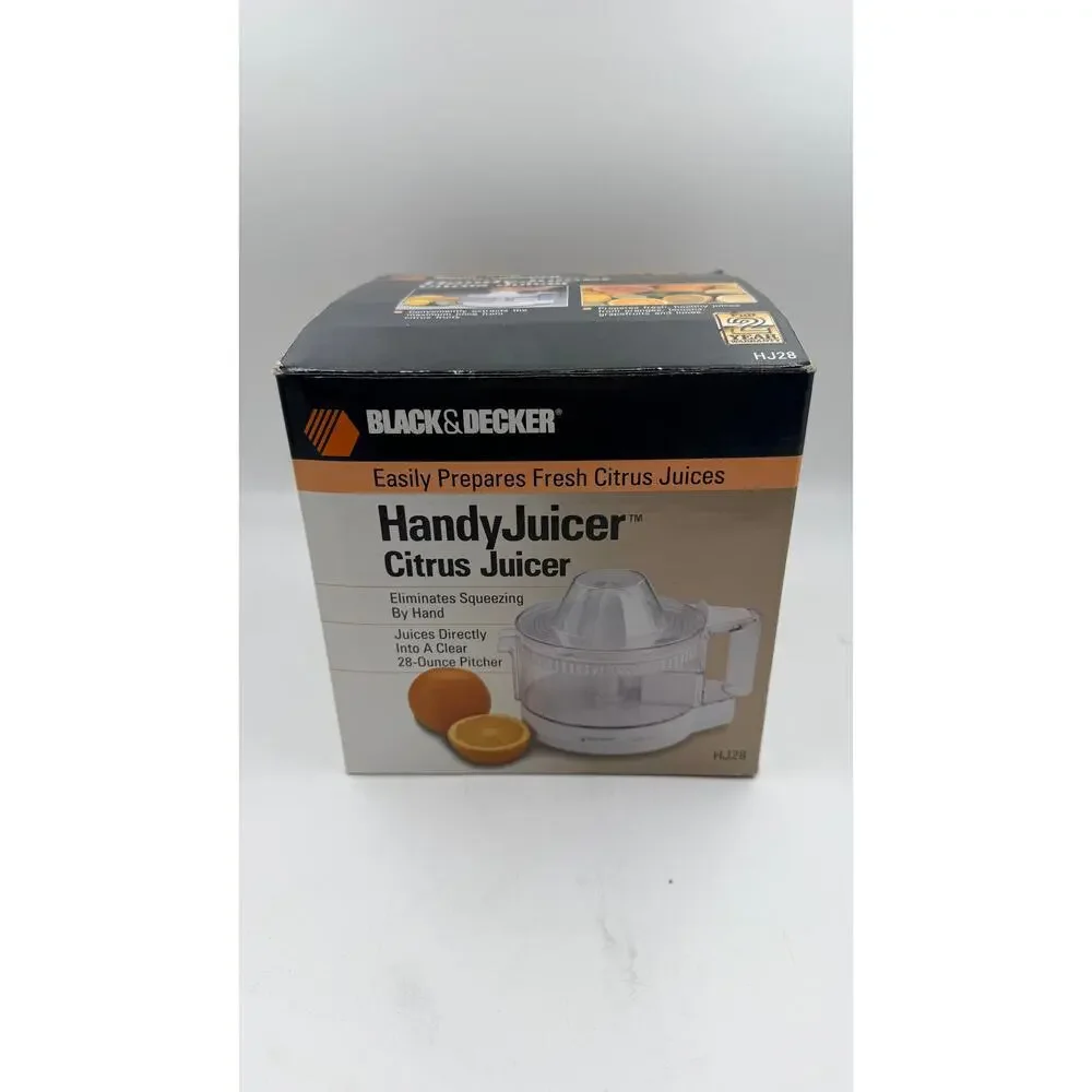 Vintage Black + Decker Electric Juicer Handy Citrus Fruit Easy Pour Spout HJ28